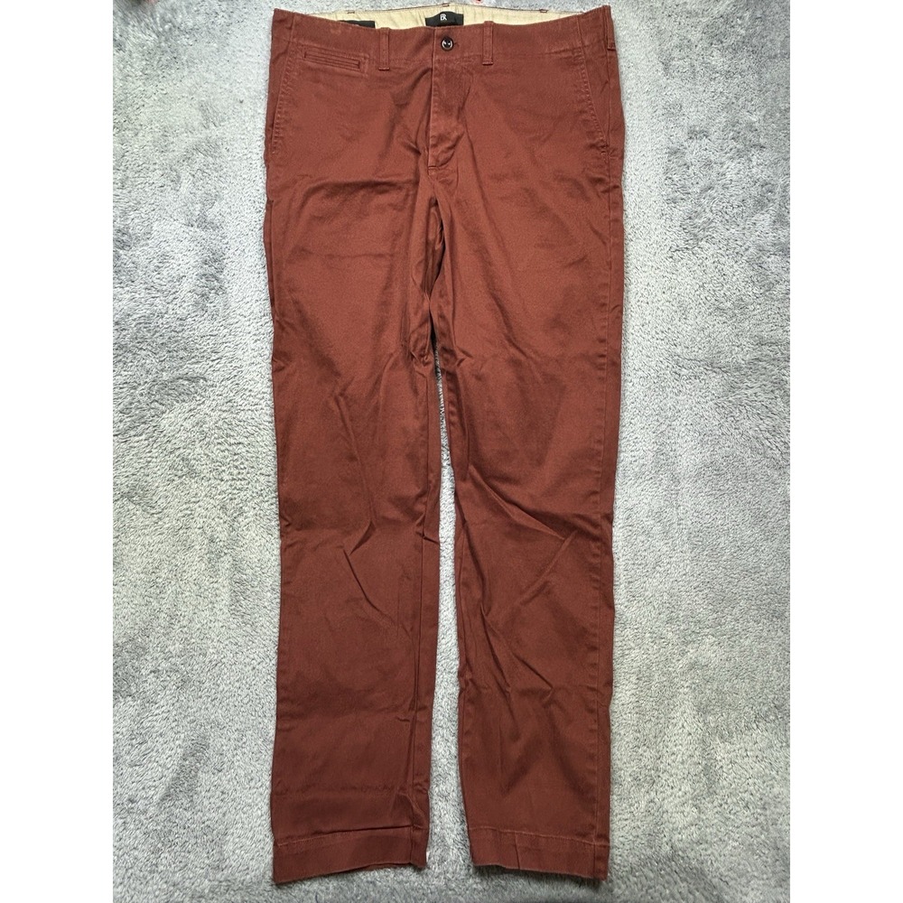 Banana Republic Pants Men's 36x34 Jasper Red Slim Fit Chino Twill Stretch EUC
